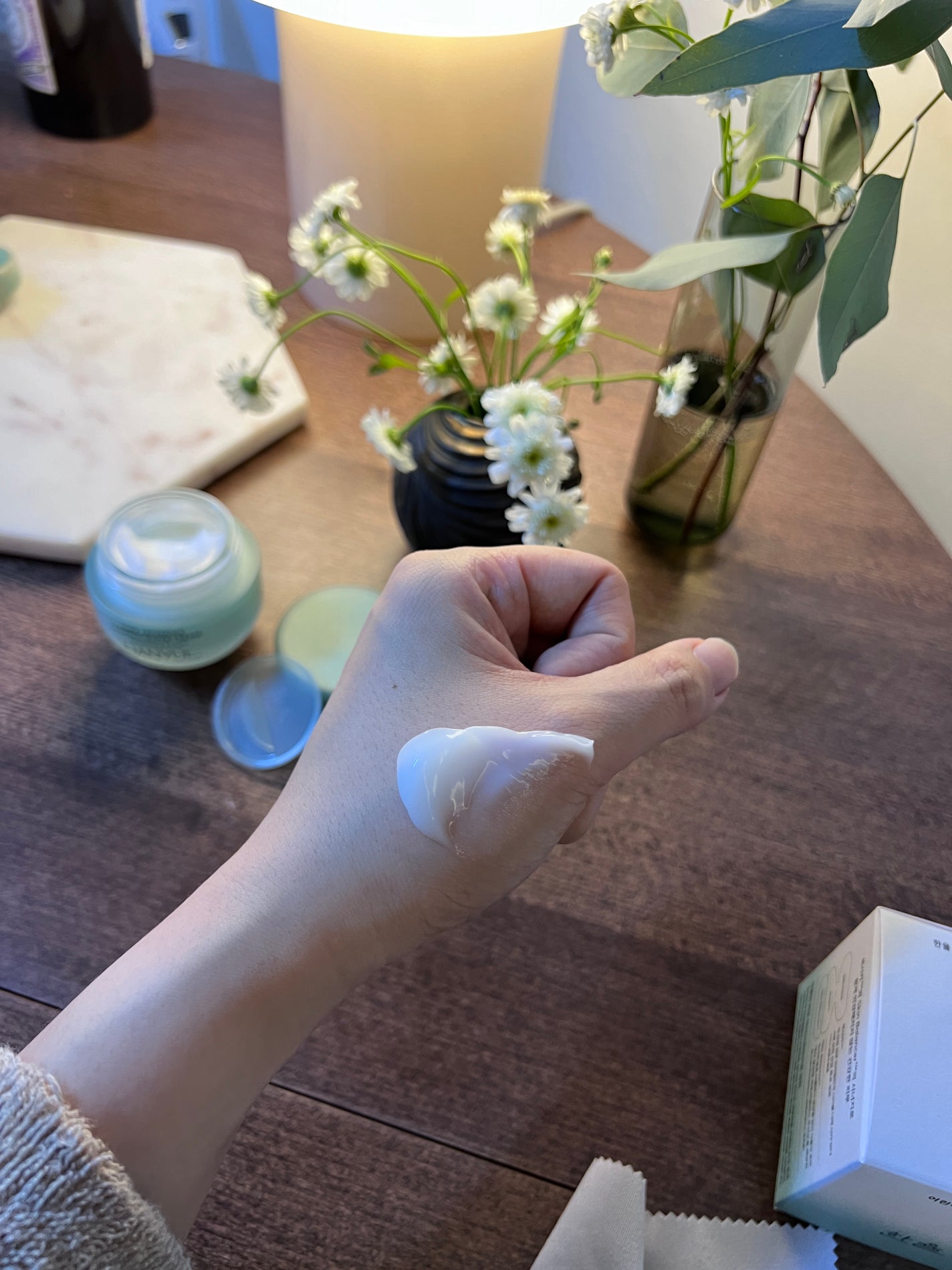 ピュアアルテミシア カーミングウォータークリーム/HANYUL(ハンユル)/フェイスクリームを使ったクチコミ(3枚目)