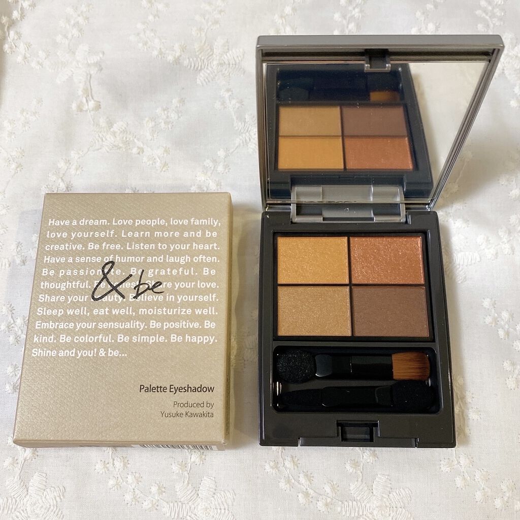 パレットアイシャドウ サンドブラウン/＆be/アイシャドウパレットを使ったクチコミ（2枚目）