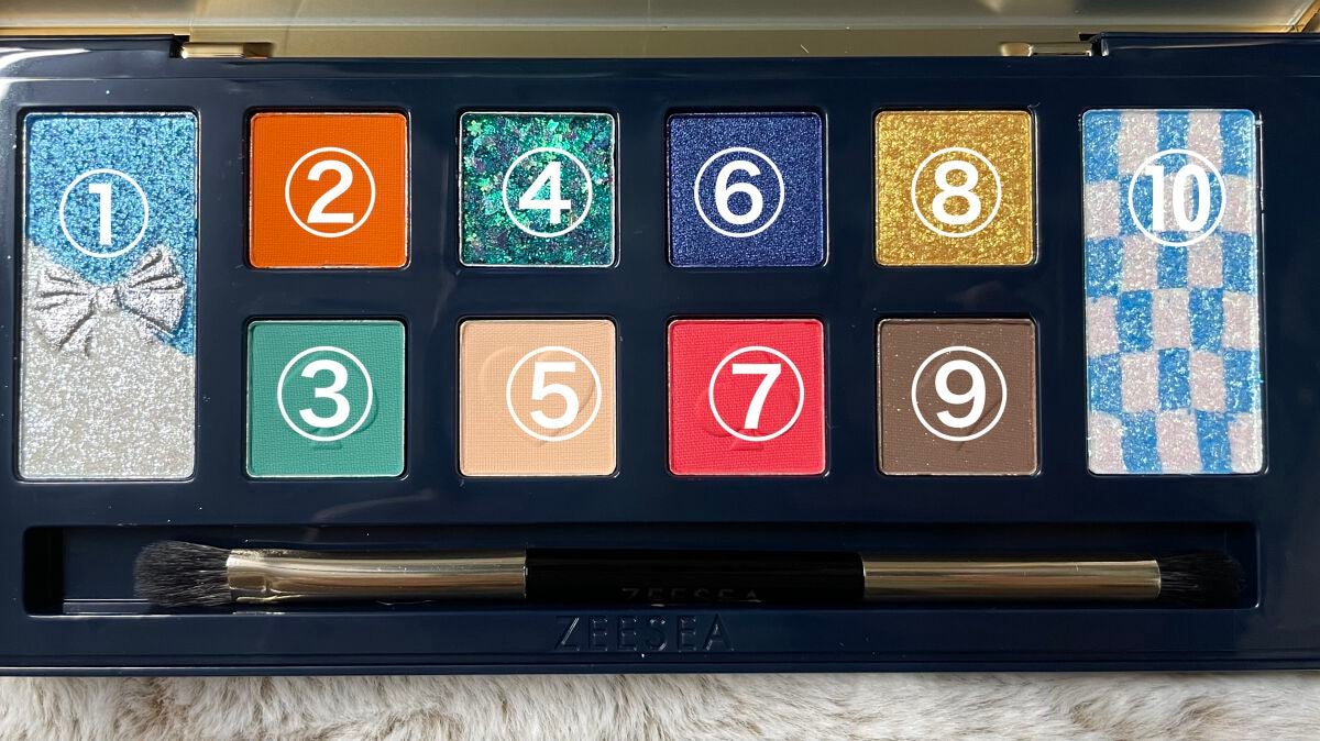 アリスドリームランドシリーズ 12色アイシャドウパレット(ZEESEA×大英博物館)/ZEESEA/アイシャドウパレットを使ったクチコミ(4枚目)