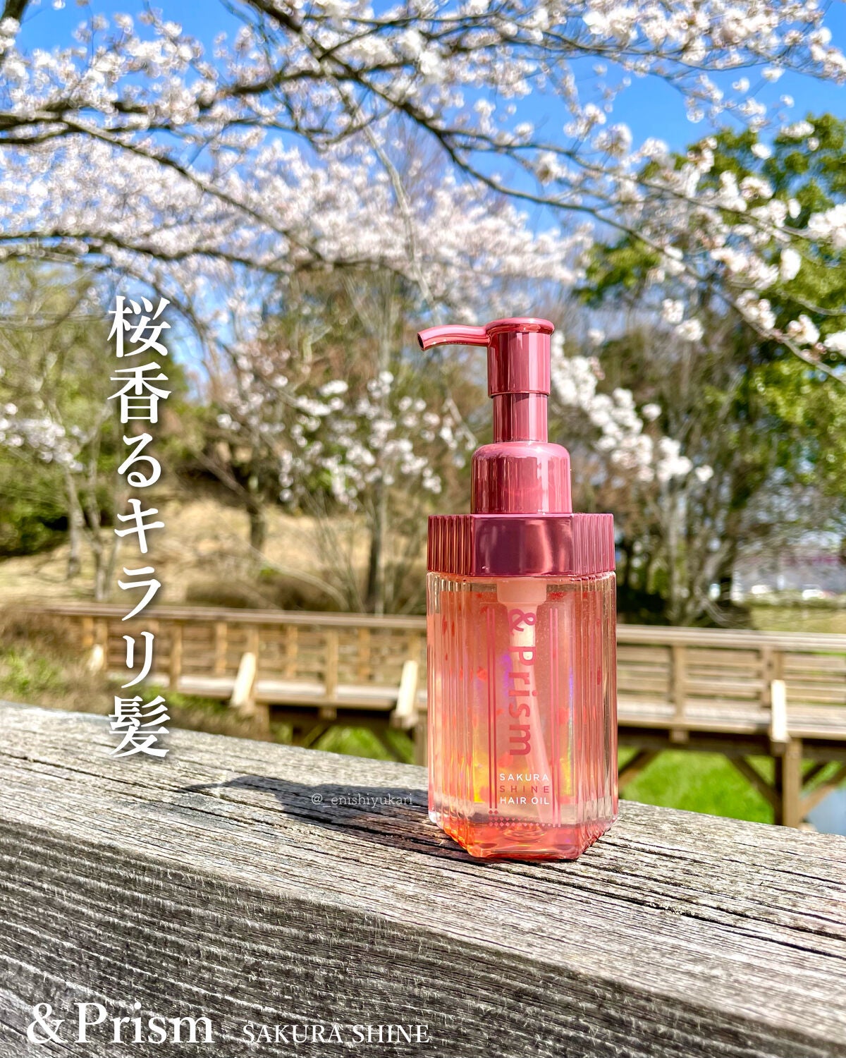 SAKURA SHINE ヘアオイル/&Prism/ヘアオイルを使ったクチコミ(1枚目)