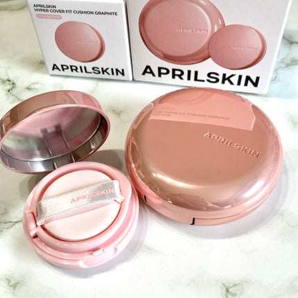 ハイパーカバーフィットクッション ピンク(桜エディション)/APRILSKIN/クッションファンデーションを使ったクチコミ(5枚目)