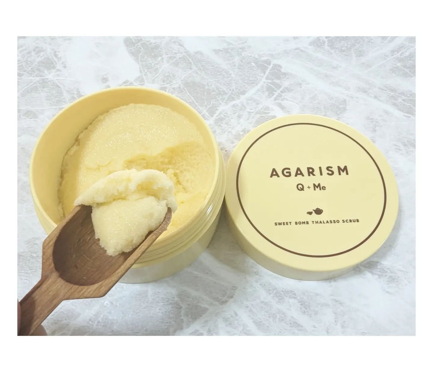 Q+Me スウィートボムタラソスクラブレモンティーの香り/AGARISM/バストケア・ヒップケアを使ったクチコミ（3枚目）