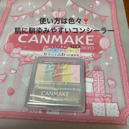 パステルヴェールコンシーラー/キャンメイク/パレットコンシーラーを使ったクチコミ(1枚目)