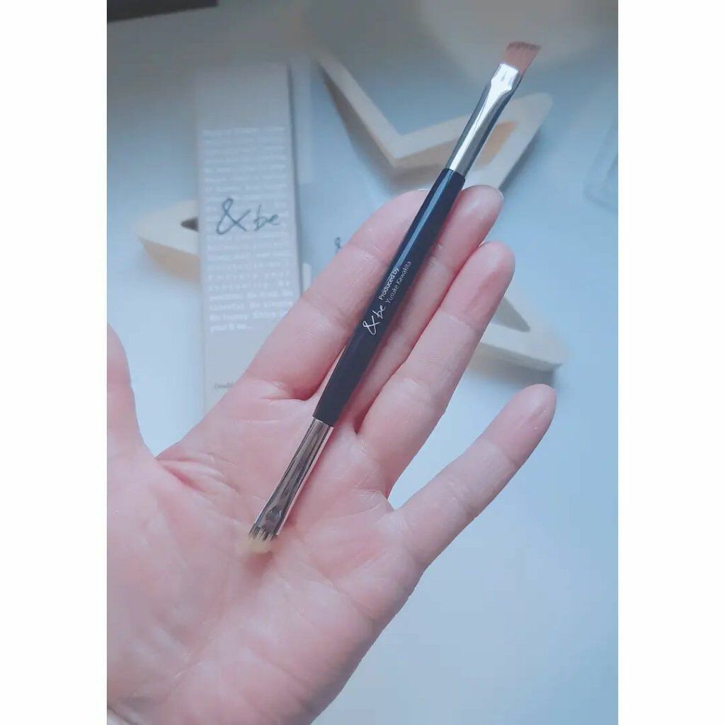 ダブルエンドアイブロウブラシ熊野筆/＆be/メイクブラシを使ったクチコミ（3枚目）