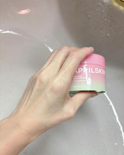 ピンクアロエメレンゲクレンザー/APRILSKIN/その他洗顔料を使ったクチコミ(7枚目)