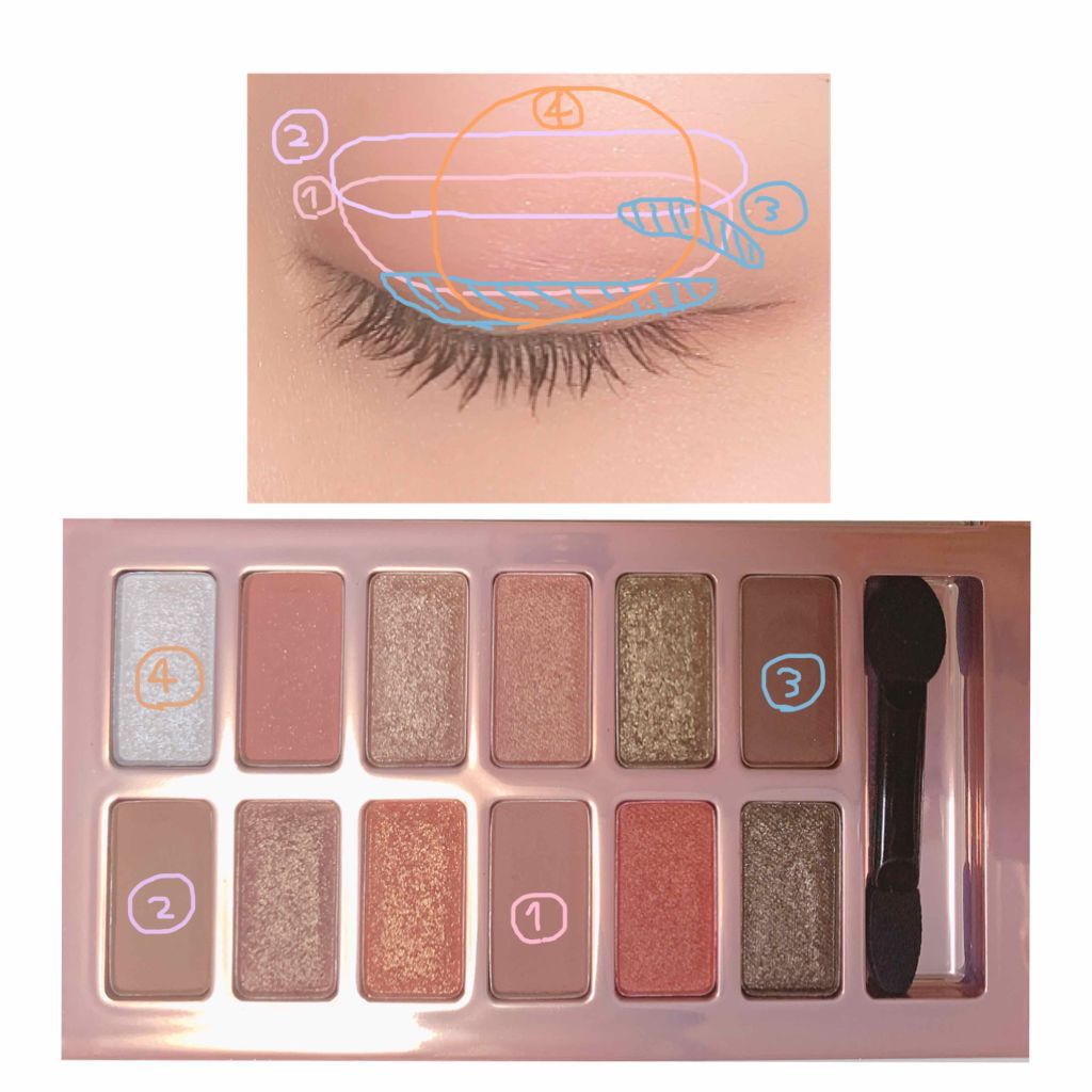 バレンタインボックス2 ピーチパレット/VAVI MELLO/アイシャドウパレットを使ったクチコミ（2枚目）