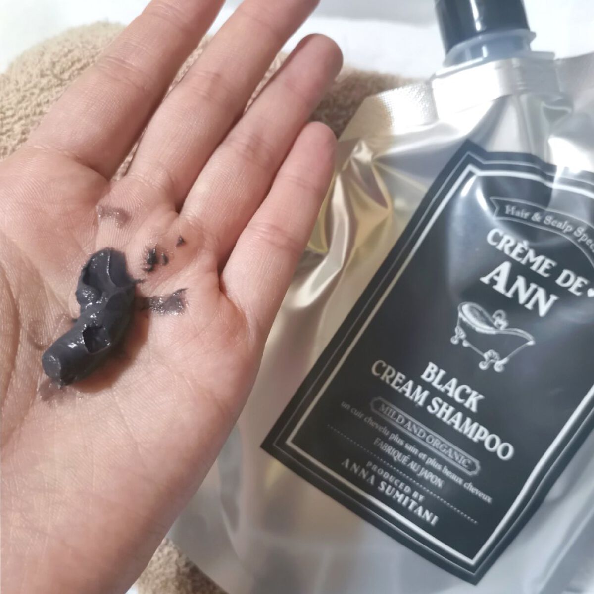 ブラッククリームシャンプー/creme de Ann/市販シャンプーを使ったクチコミ（2枚目）