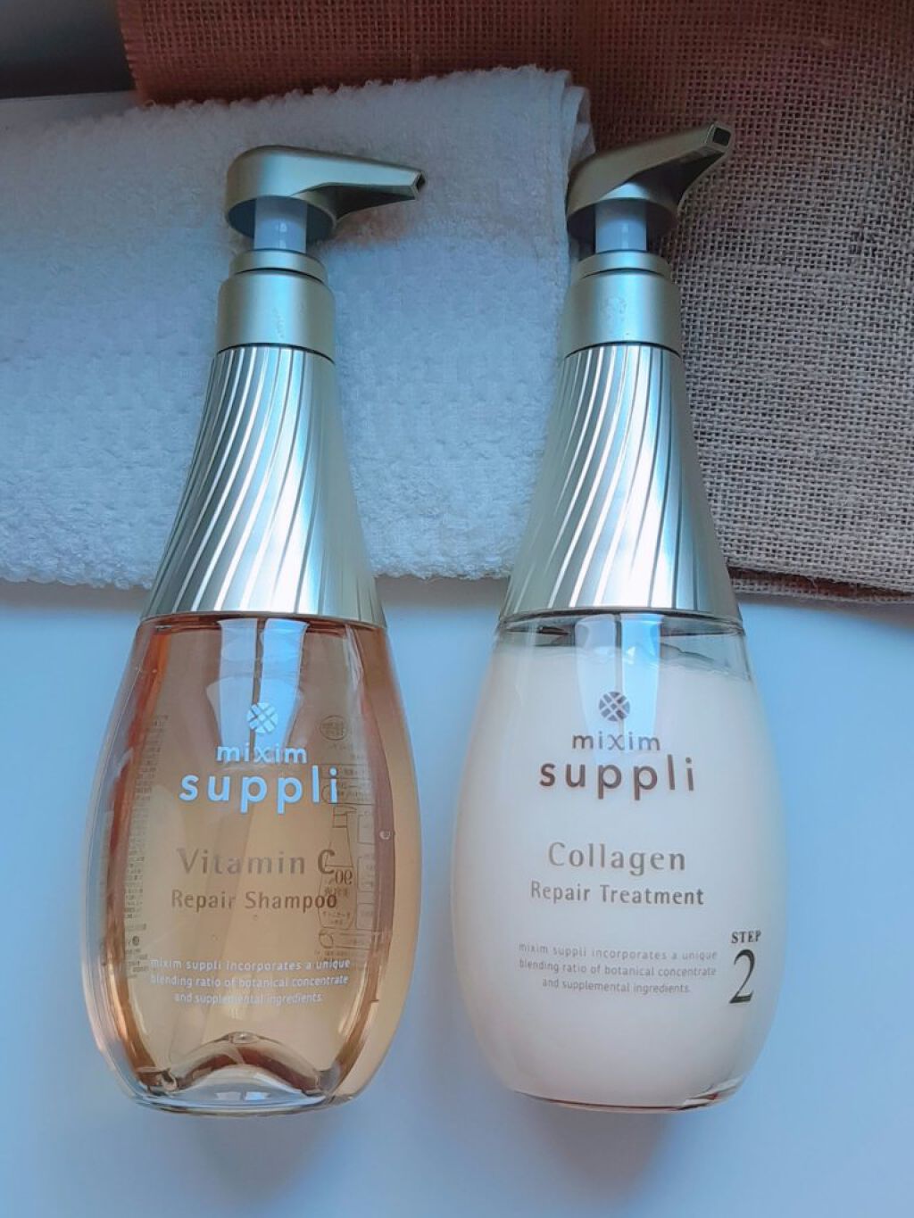 ビタミン リペアシャンプー/コラーゲン リペアヘアトリートメント/mixim suppli/市販シャンプーを使ったクチコミ(4枚目)