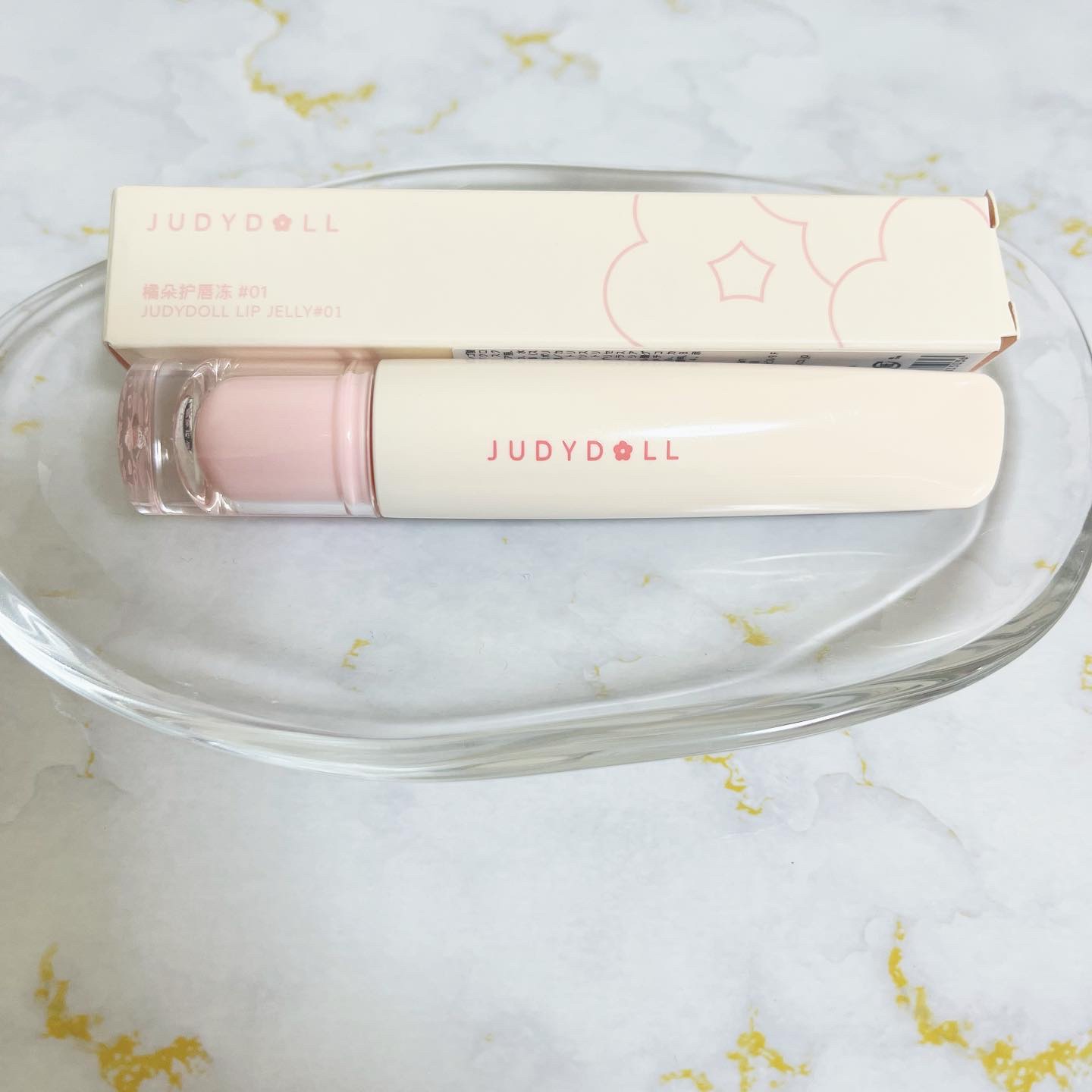 JUDYDOLL ぷるジュレチューブグロス 01 ももドロップ/JUDYDOLL/リップグロスを使ったクチコミ（1枚目）