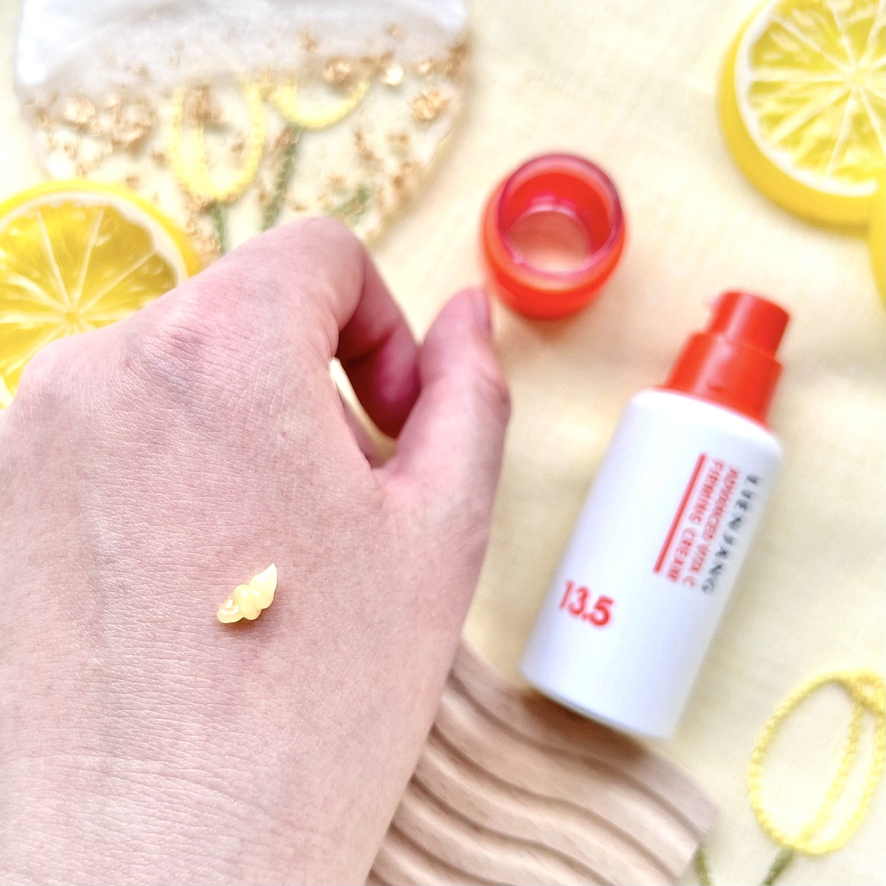 アドバンスド ビタC ファーミングクリーム 13.5/リエンジャン/フェイスクリームを使ったクチコミ（3枚目）