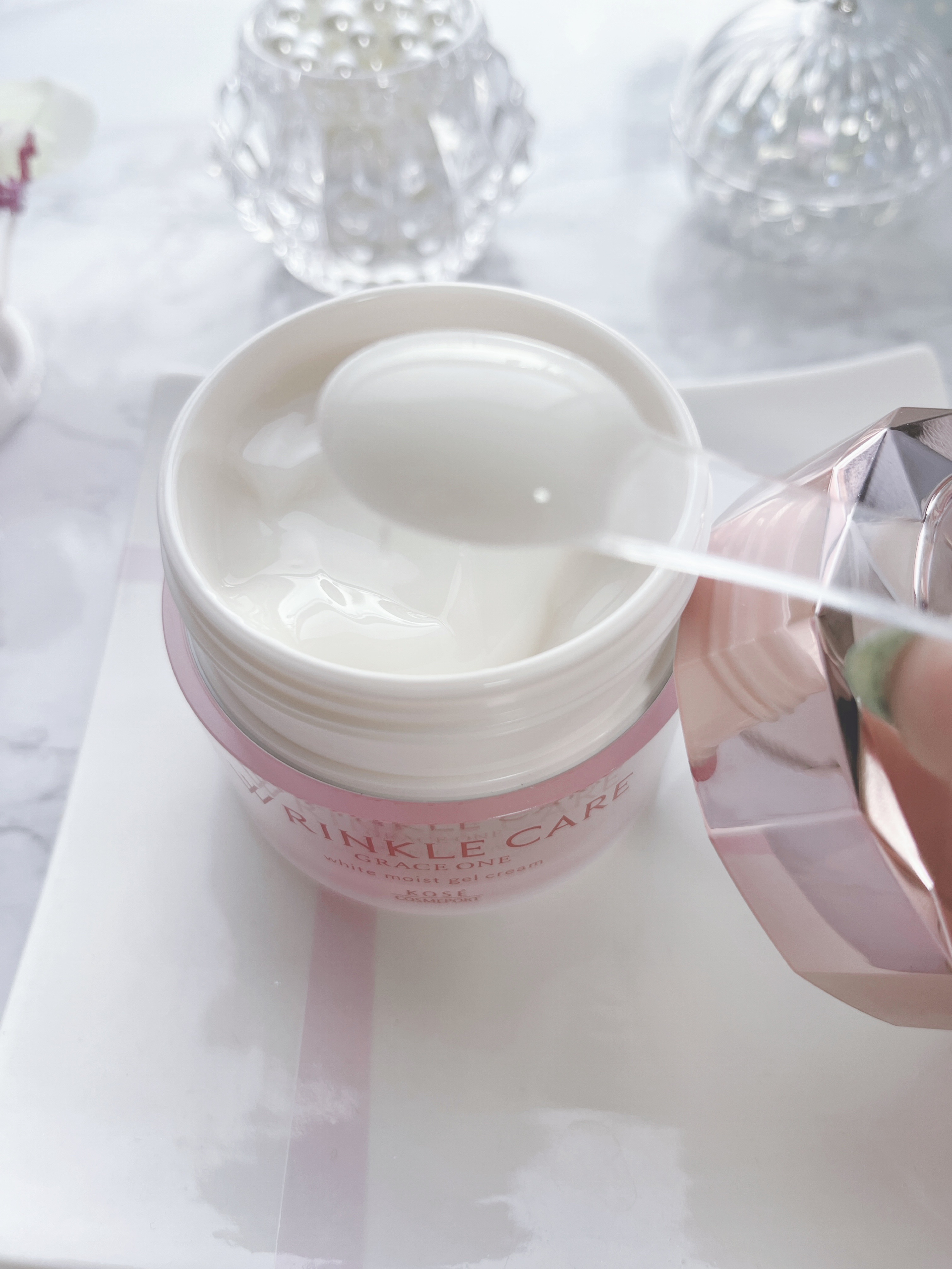 リンクルケア ホワイト モイストジェルクリーム/グレイスワン/オールインワン化粧品を使ったクチコミ（3枚目）