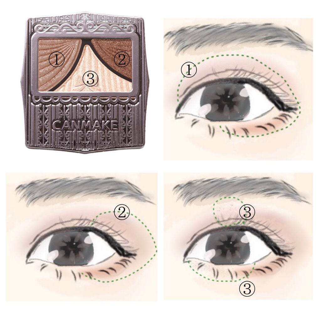 ジューシーピュアアイズ/キャンメイク/アイシャドウパレットを使ったクチコミ(3枚目)