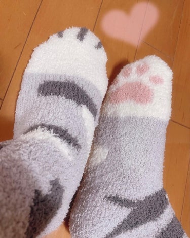 はなねこ❥フォロバ100 on LIPS 「スキンケア帰りに、にゃんこソックス買ってきました🤭🐾💓紹介しま..」（1枚目）