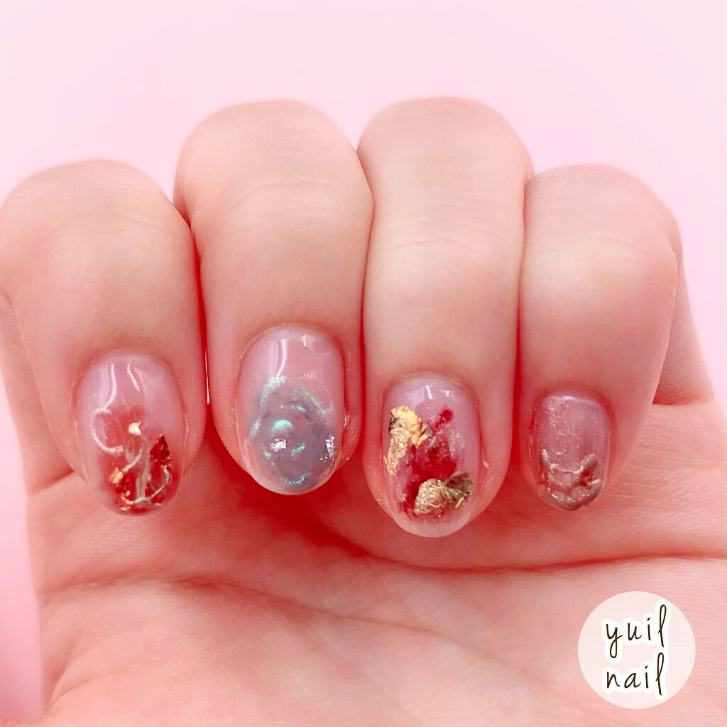 yuil_nail on LIPS 「🐰yuilnailvol.1セルフネイルの記録...✍️個性的..」(3枚目)