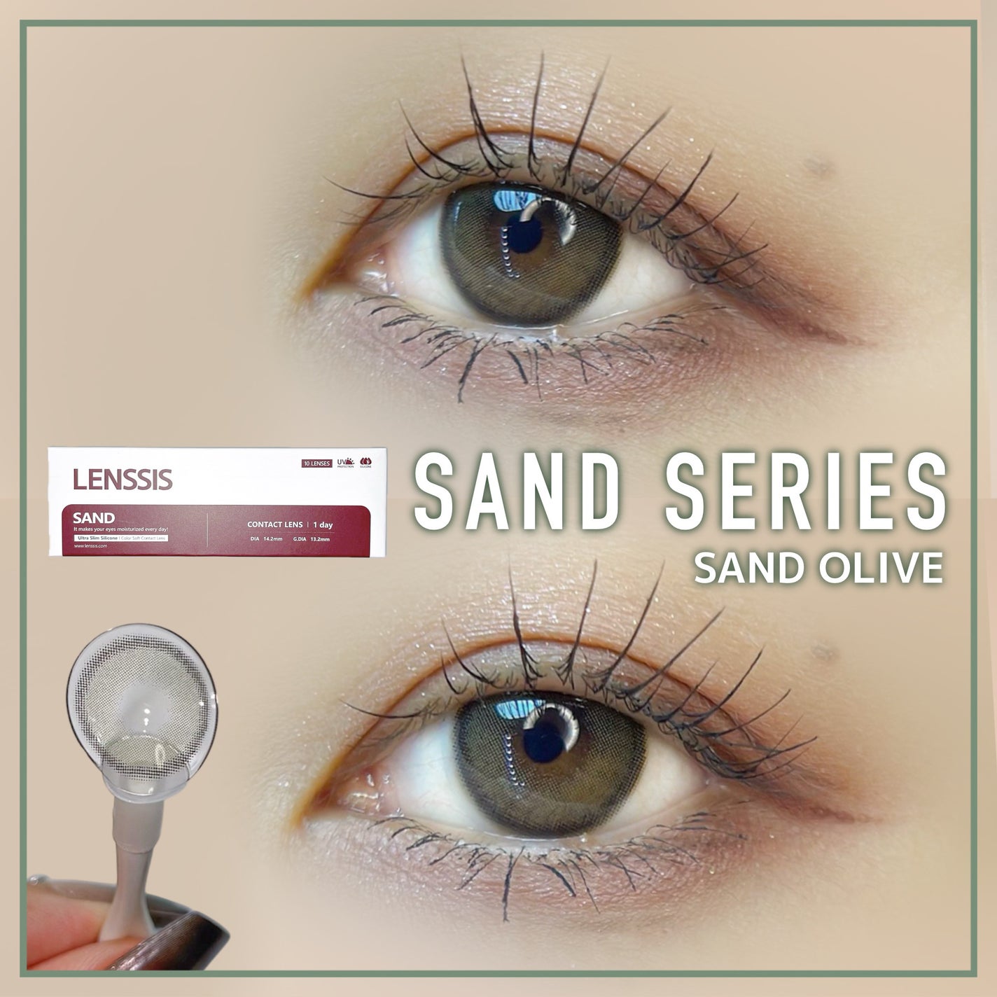 サンドシリーズ/LENSSIS/カラーコンタクトレンズを使ったクチコミ(1枚目)