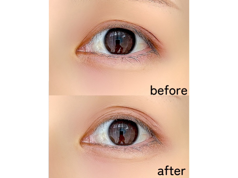 貼るだけふたえライナーテープ グレージュ/秒速整形/二重まぶた用アイテムを使ったクチコミ（2枚目）