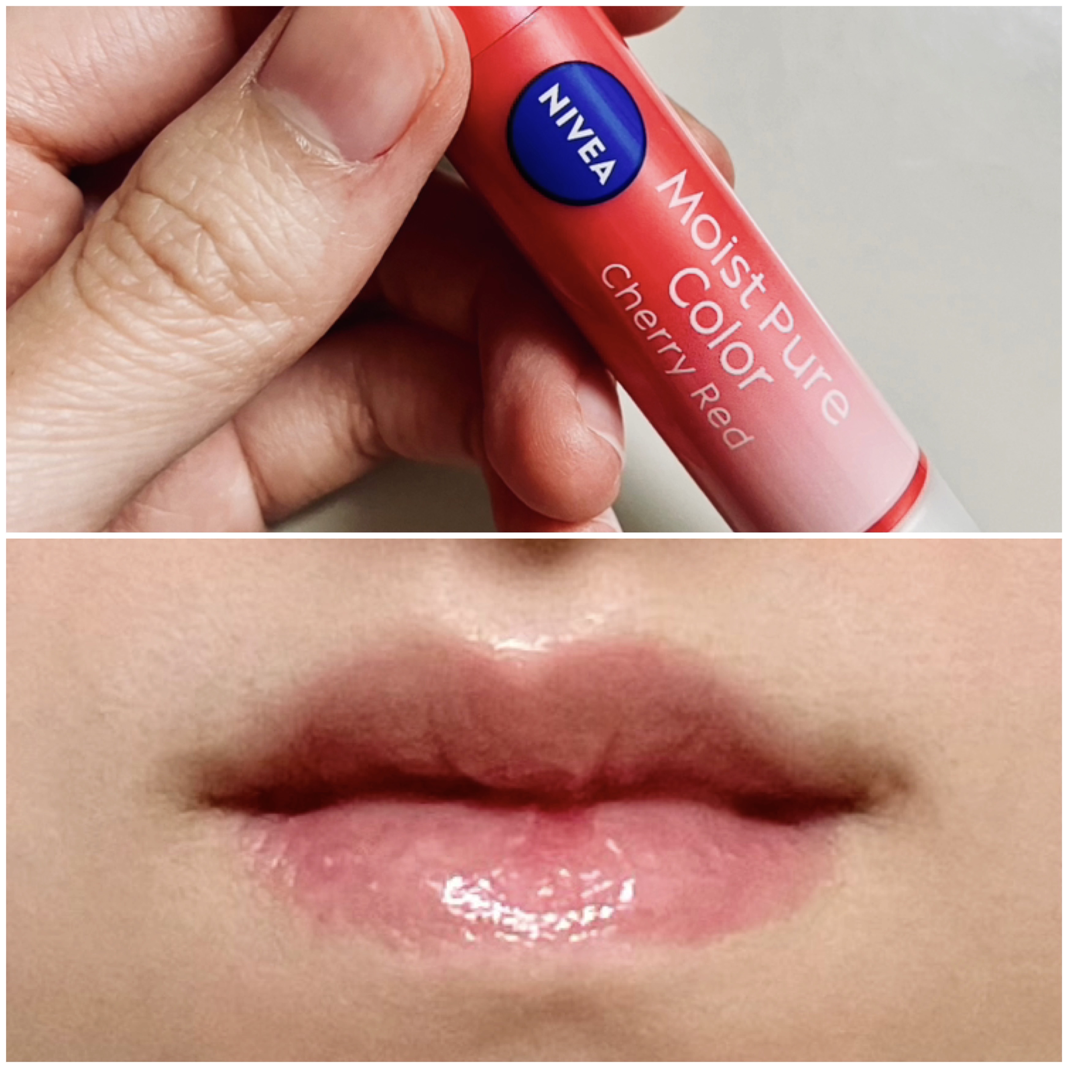 モイストピュアカラーリップ/ニベア/リップクリームを使ったクチコミ（2枚目）