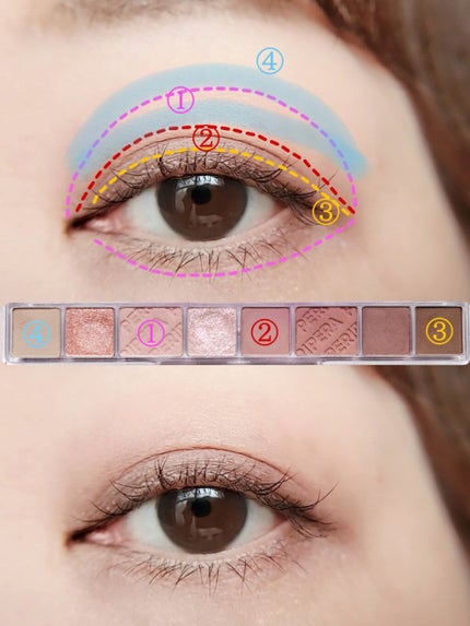 オール テイク ムード パレット(24AD) 【旧】04 MUTEFUL ROSE/PERIPERA/アイシャドウパレットを使ったクチコミ(3枚目)