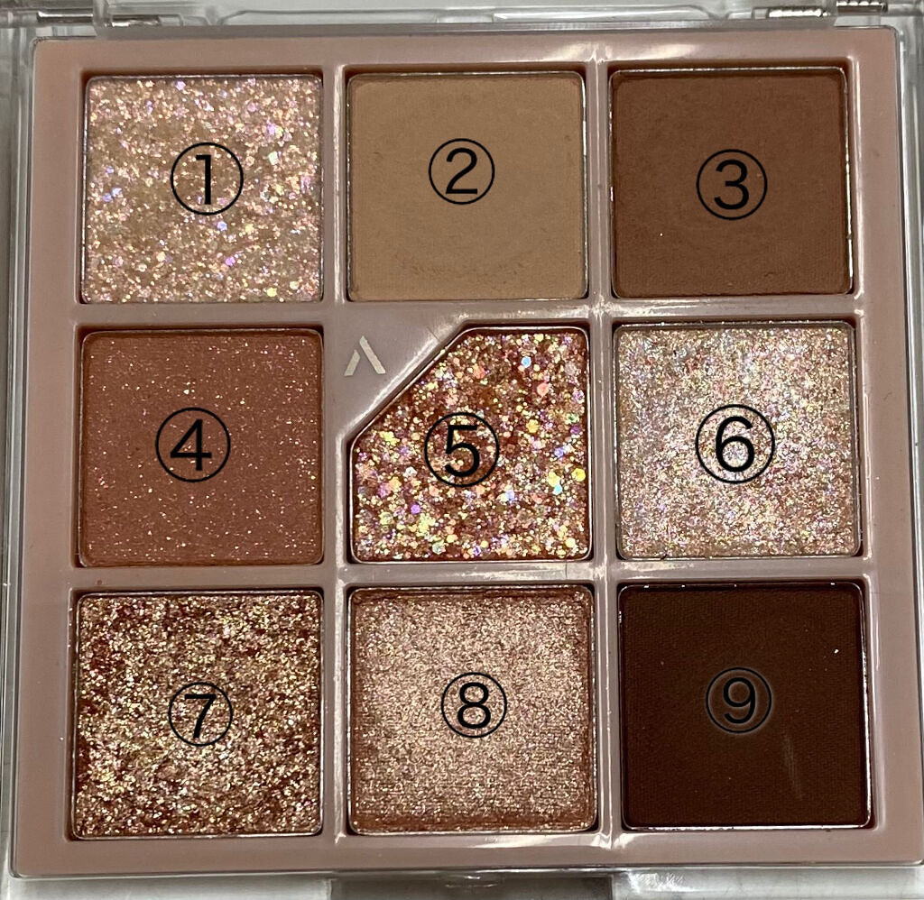 グリッターペディアアイパレット/unleashia/アイシャドウパレットを使ったクチコミ（2枚目）