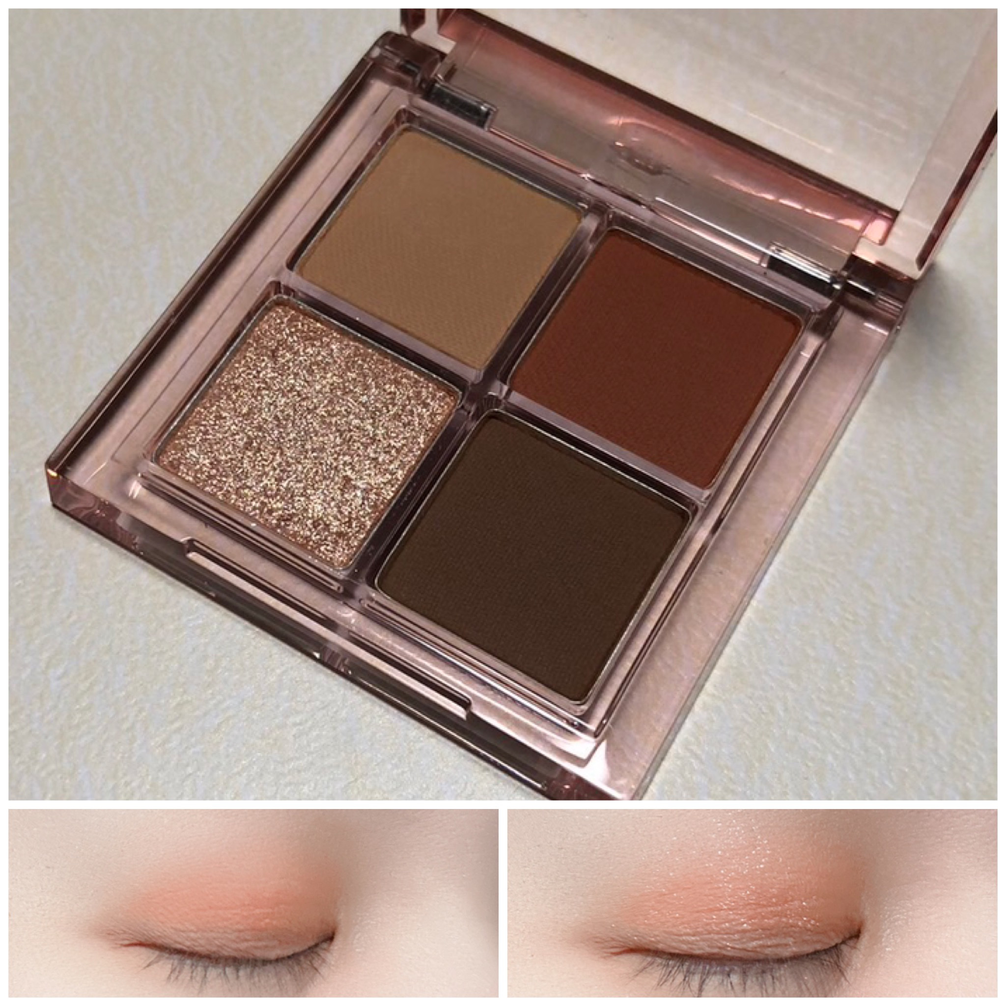 アンドバイロムアンド　メロウアイパレット BR02 アップルシナモン/&nd by rom&nd/アイシャドウパレットを使ったクチコミ（3枚目）