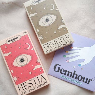 Gemhour lens Hestia Oliveのクチコミ「親感覚デザイン✨
おしゃれでかわいい韓国カラコン🇰🇷

Gemhour lens
Hestia.....」（2枚目）