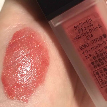 タトワージュ クチュール ベルベットクリーム NO214 ベージュ アライアンス(限定色)/YVES SAINT LAURENT BEAUTE/口紅を使ったクチコミ（3枚目）