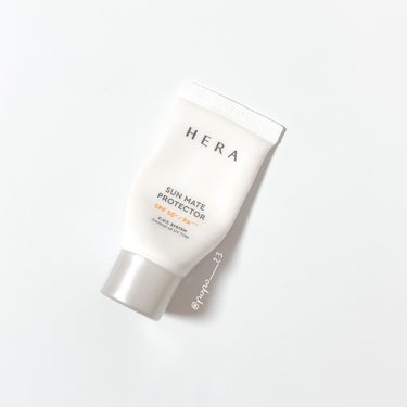 HERA サンメートプロテクターのクチコミ「#使い切りｼﾘｰｽﾞ

✔️HERA サンメイトプロテクター SPF50+ PA+++

色付.....」（1枚目）