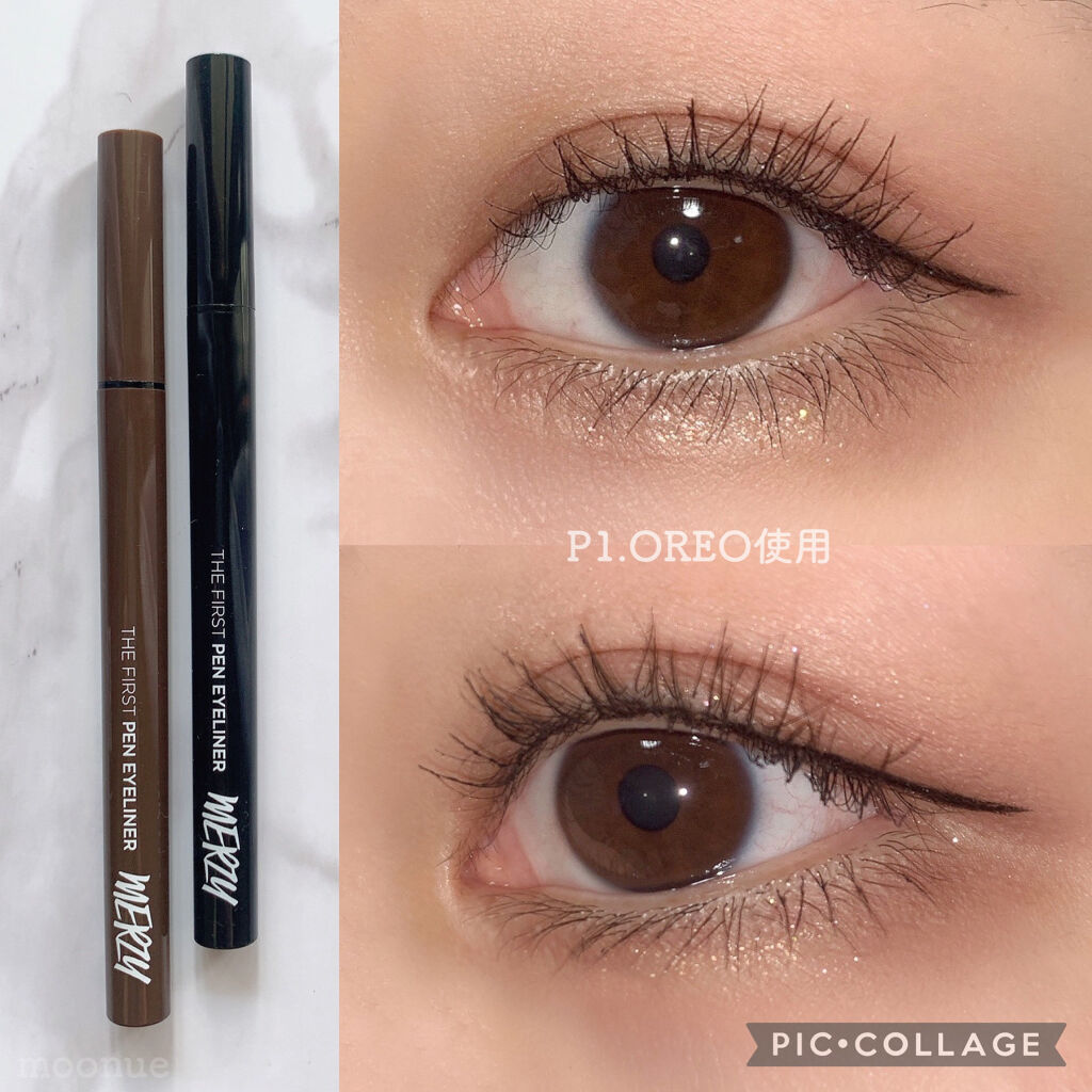 ザ ファースト ペンアイライナー P1.オレオ/MERZY/リキッドアイライナーを使ったクチコミ（2枚目）