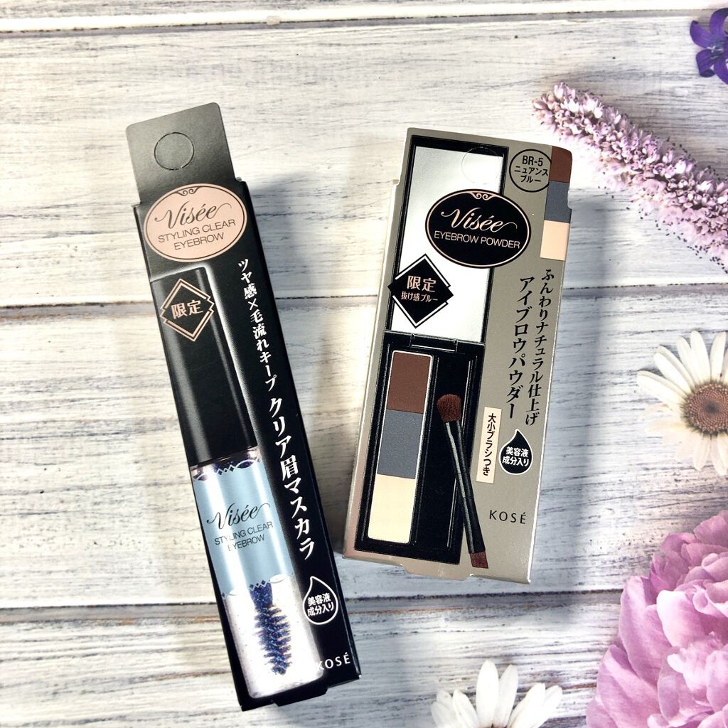 リシェ スタイリング クリア アイブロウ クリアな発色 × ブルー系パール/Visée/眉マスカラを使ったクチコミ（1枚目）