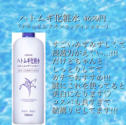 ハトムギ化粧水(ナチュリエ スキンコンディショナー R )/ナチュリエ/化粧水を使ったクチコミ(2枚目)