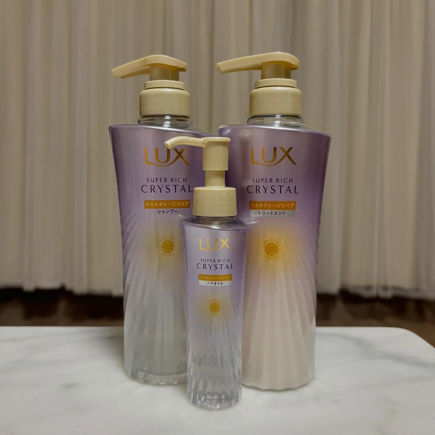 スーパーリッチクリスタル　マルチダメージリペア　シャンプー/トリートメント/LUX/市販シャンプーを使ったクチコミ（1枚目）