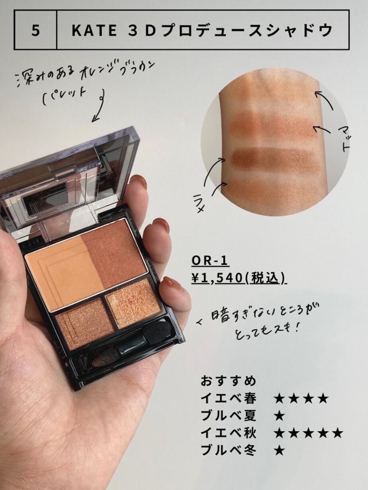 3Dプロデュースシャドウ/KATE/アイシャドウパレットを使ったクチコミ(2枚目)