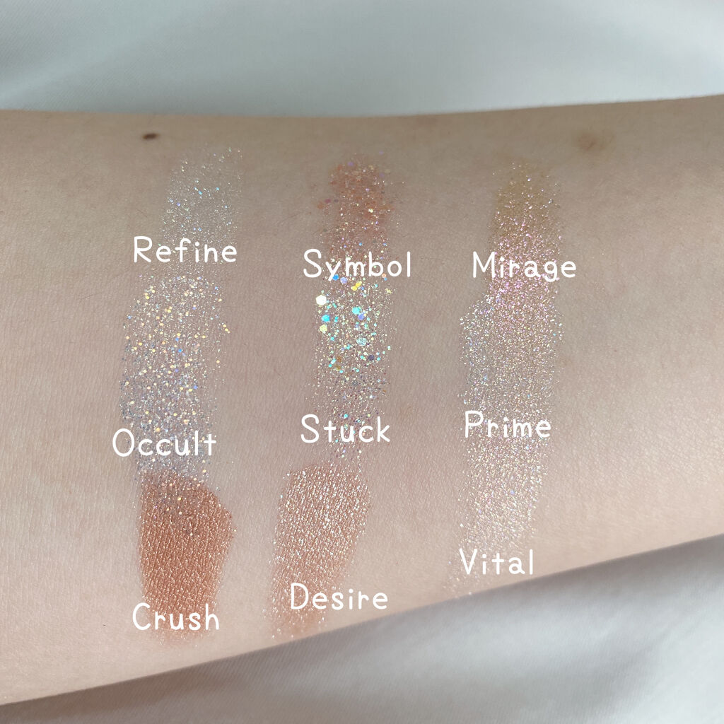 グリッターペディアアイパレット/unleashia/アイシャドウパレットを使ったクチコミ（3枚目）