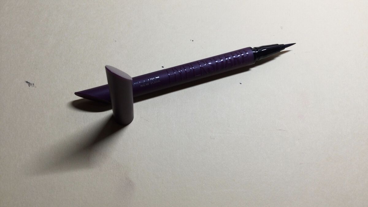 ウルトラカラー アイライナー PU-1 おしゃれな透明感 スモーキーパープル/MAYBELLINE NEW YORK/リキッドアイライナーを使ったクチコミ（2枚目）