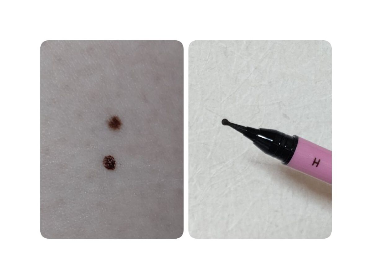 ほくろメイク ポイントリキッド/アンドスペース/リキッドアイライナーを使ったクチコミ（2枚目）