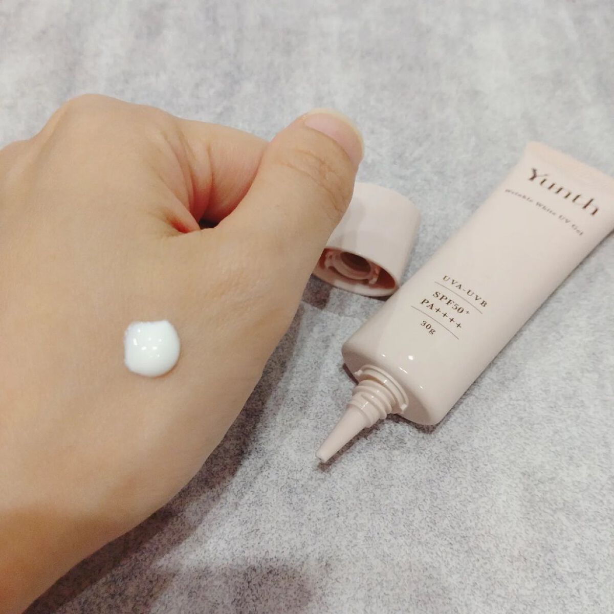 リンクル美白UVジェル /Yunth/日焼け止め・UVケアを使ったクチコミ（3枚目）