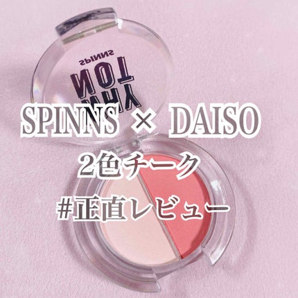 WHY NOT SPINNS 2色チーク ハイライトローライト コーラルピンク/DAISO/パウダーチークの画像
