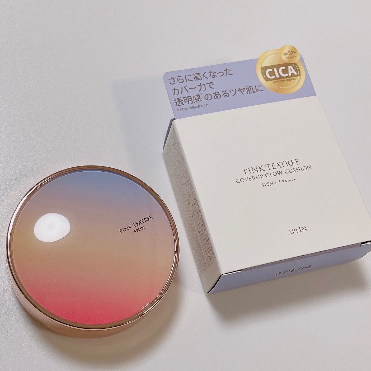 ピンクティーツリーカバーアップグロウクッション/APLIN/クッションファンデーションを使ったクチコミ(1枚目)