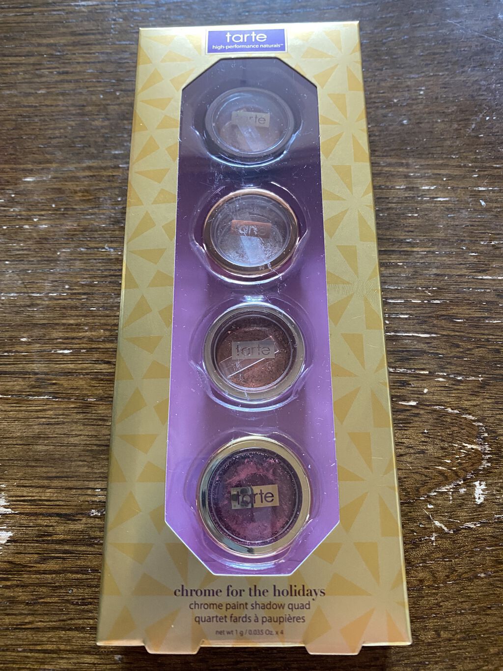 クロームペイント シャドウポット フォーザホリディズ/tarte/アイシャドウパレットを使ったクチコミ（1枚目）