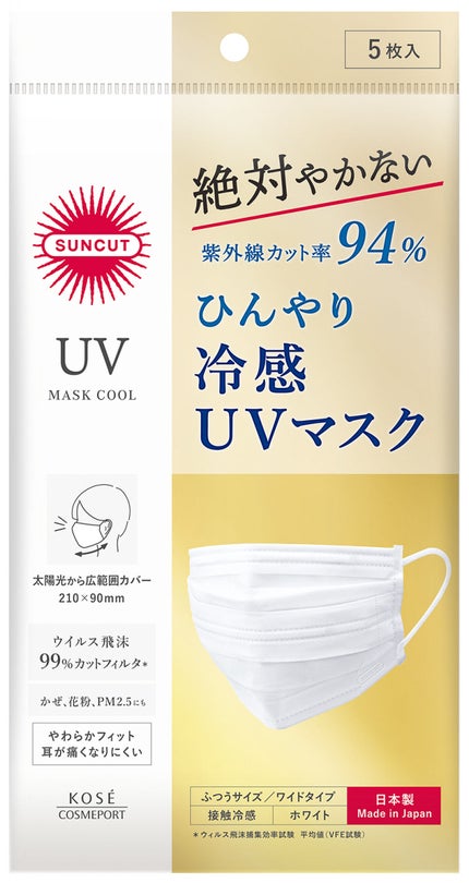 サンカット® UVカットマスク クール (プリーツタイプ)