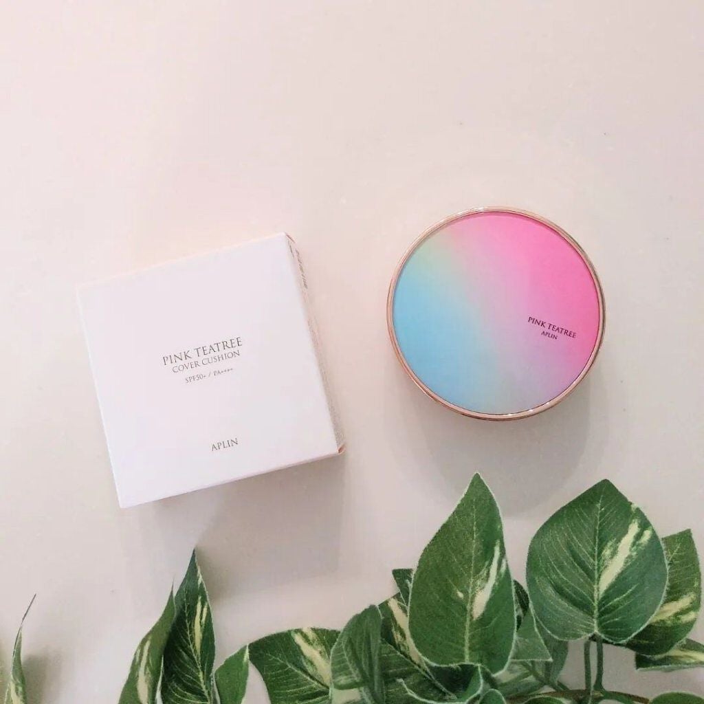ピンクティーツリーカバークッション/APLIN/クッションファンデーションを使ったクチコミ(1枚目)