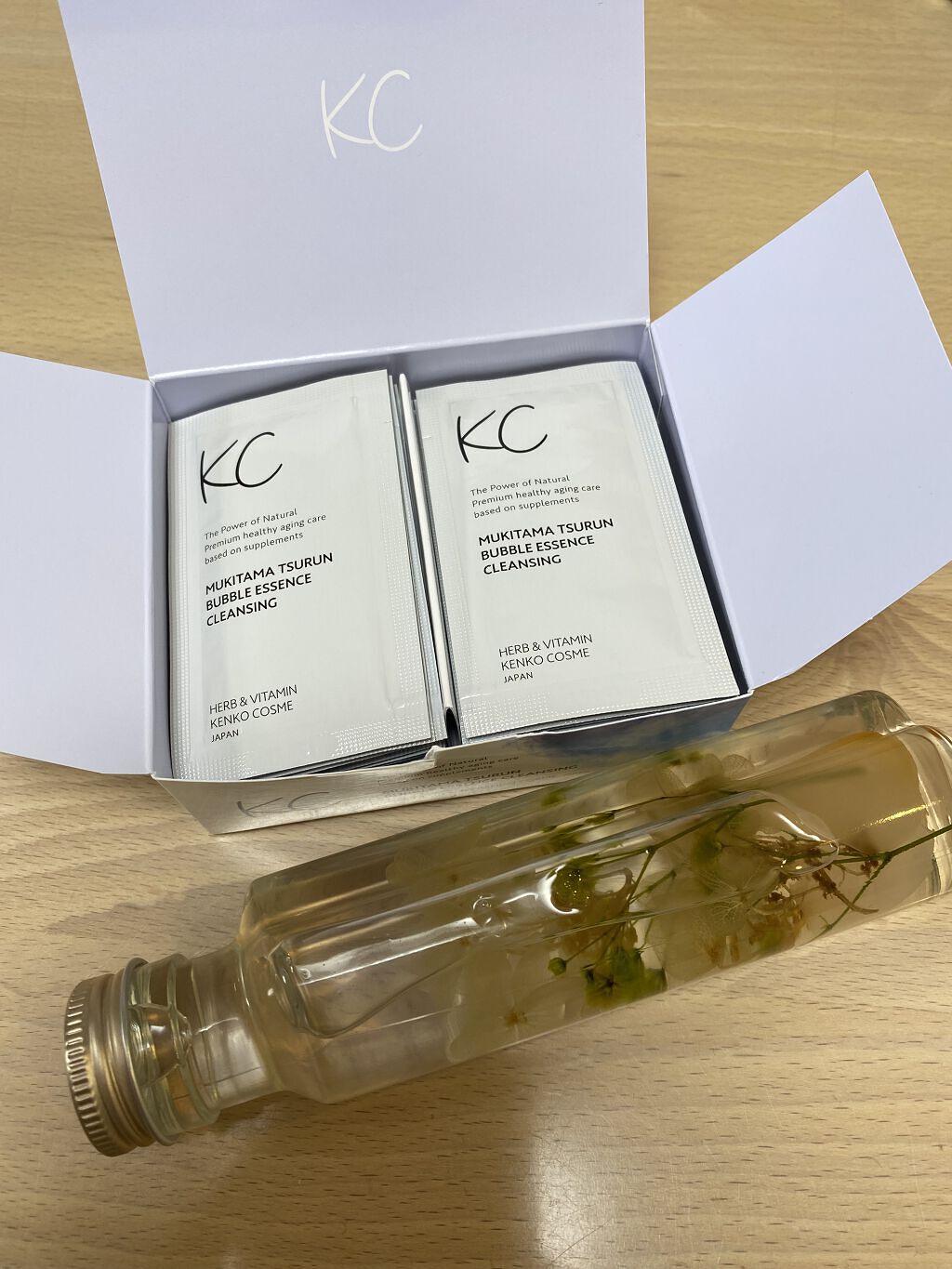 KC むきタマつるん 発泡美容液クレンジング/ハーブ健康本舗/クレンジングジェルを使ったクチコミ（3枚目）