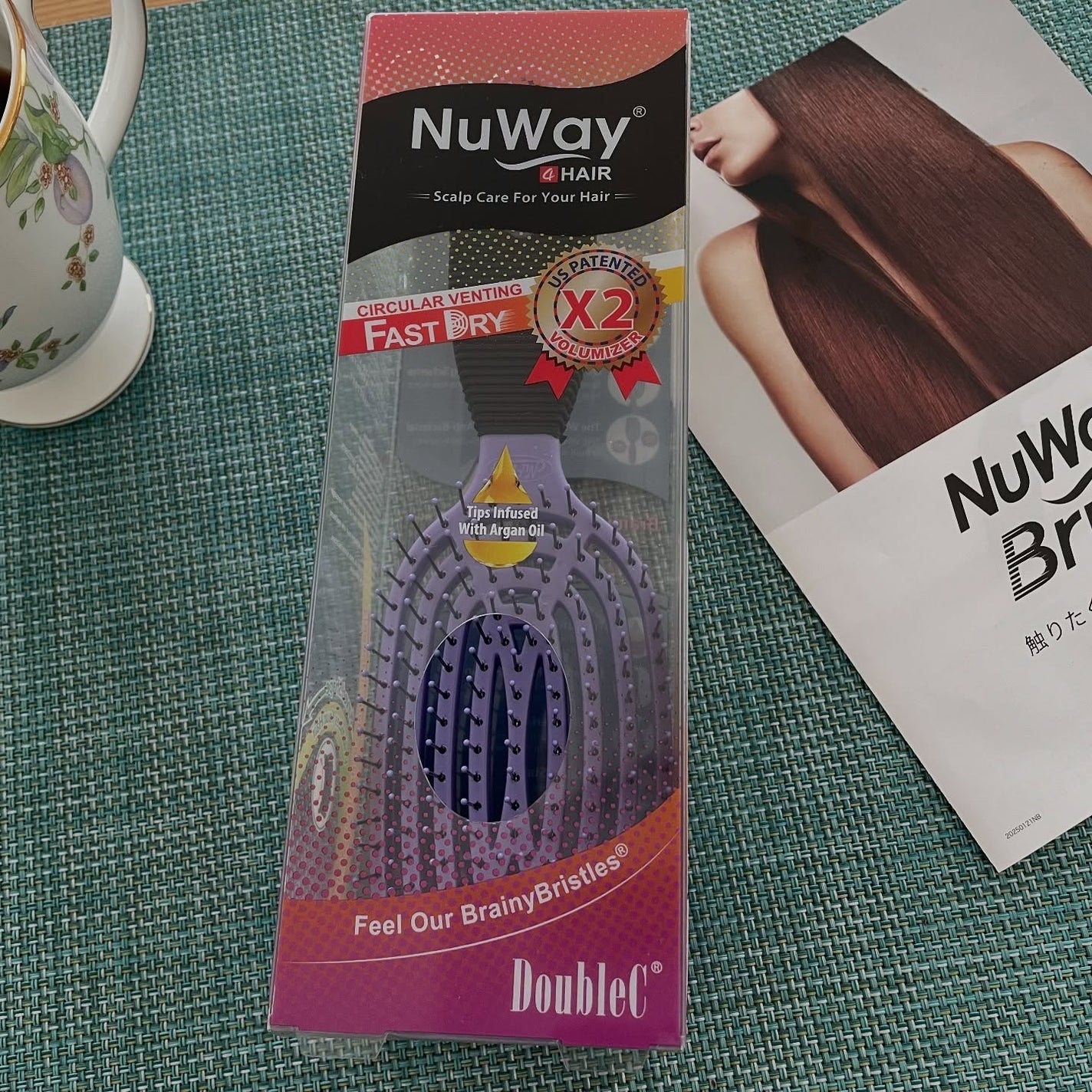 ヘアブラシ Double Cカーブ/NuWay4Hair/ヘアブラシを使ったクチコミ(2枚目)