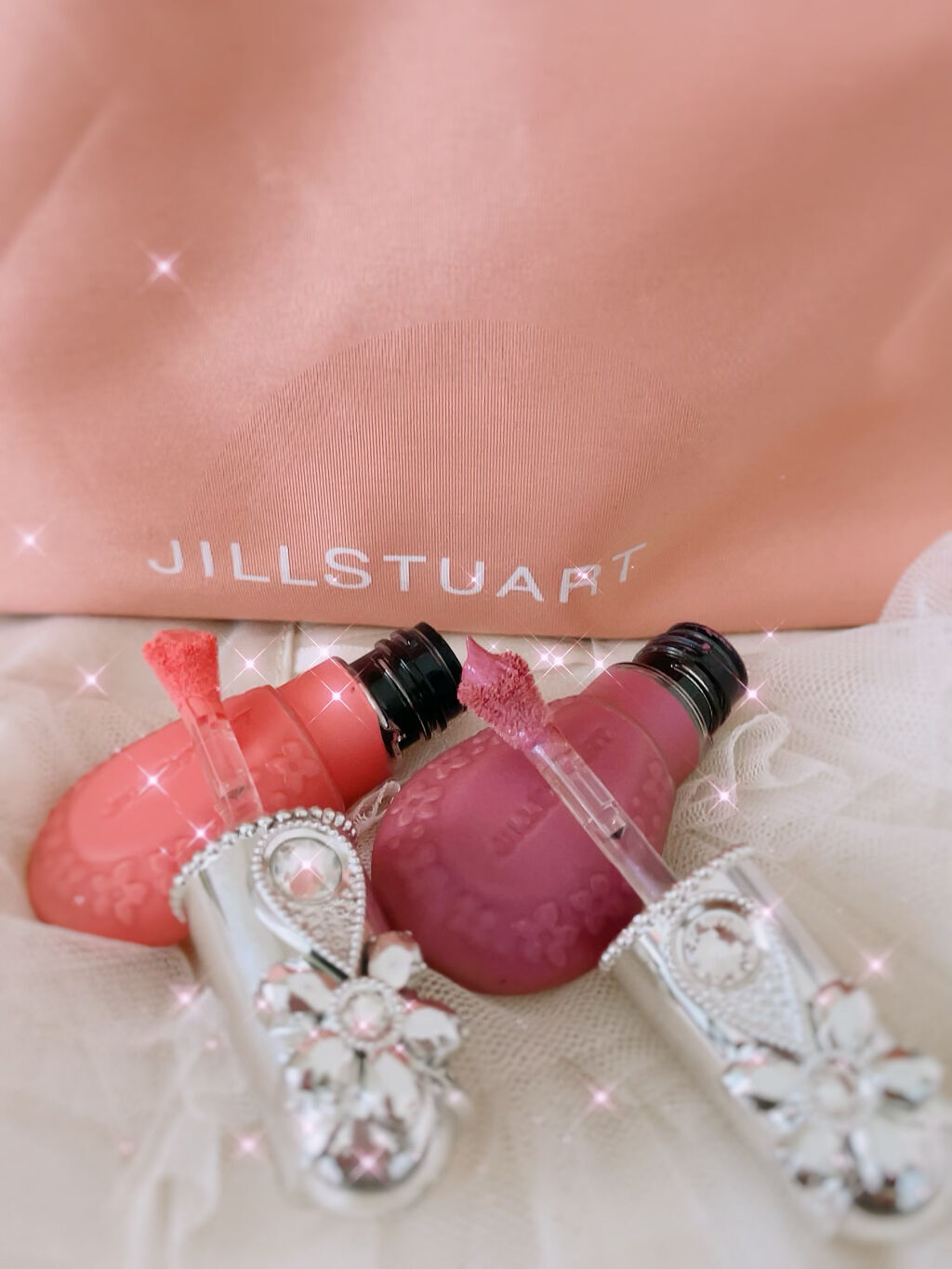 ジルスチュアート ブルームドロップ リップ＆チーク シフォン 101 sweet feathers(限定色)/JILL STUART/リキッドチークを使ったクチコミ（2枚目）