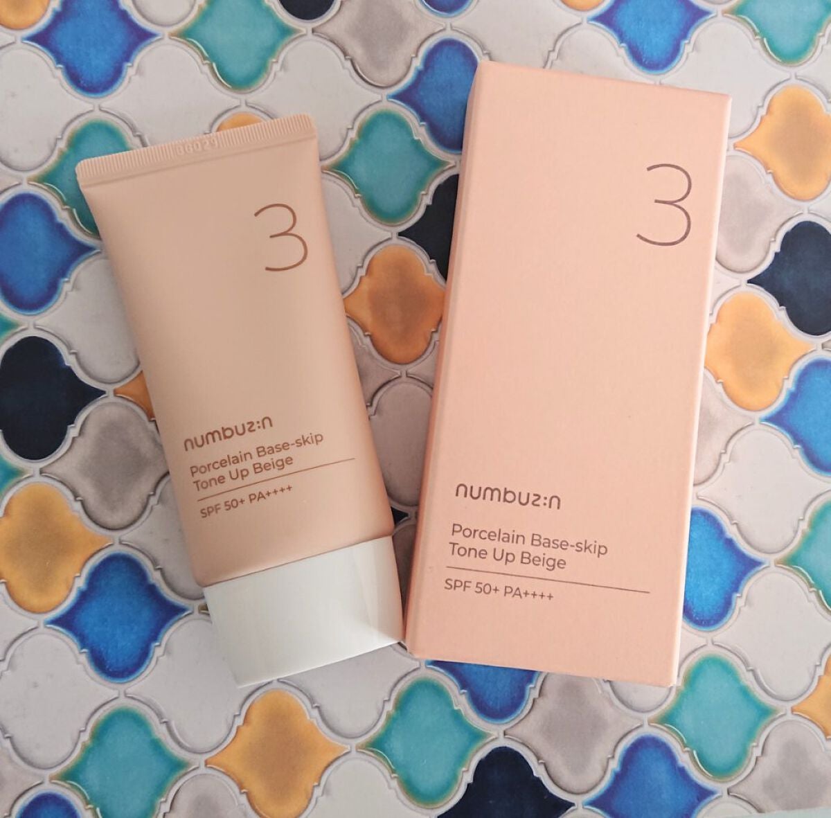 3番 ノーファンデ陶器肌トーンアップクリーム/numbuzin/化粧下地を使ったクチコミ(1枚目)