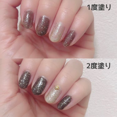 \お気に入り😍グリッターネイル💅/






♡ ••┈┈┈┈┈┈┈┈•• ♡

#ネイルホリック

ネイルホリック Jungle Glitter

GD033

BR330

♡ ••┈┈┈┈┈┈┈┈•• ♡





このシリーズラメ感オシャレだし、しかも色味も好きで気に入って何種類か持ってます！
オススメネイル💅✨

秋にもぴったりな色味だよ🍁🍂

1度塗りでもいいけど、やっぱり2度塗りの方がくっきりして好きかも(՞ o̴̶̷̤  ̫ o̴̶̷̤ ՞)


親指と薬指はゴールドにして、それ以外はブラウンにしました。
薬指の根元には手持ちのパーツをつけました😊

とにかくラメ感が綺麗です✨✨

塗るだけでオシャレな爪先になっていいかと思います！


#ネイル #セルフネイル #プチプラ #プチプラコスメ #ラメ #ラメネイル  #ラメグリッター祭り の画像 その2