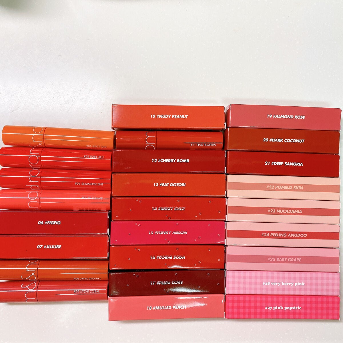 ジューシーラスティングティント/rom&nd/リップティントを使ったクチコミ(3枚目)