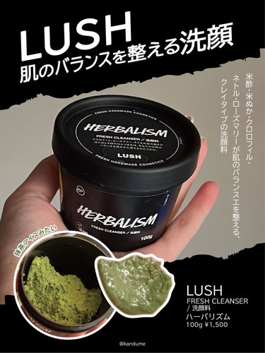 ラッシュ ハーバリズムのクチコミ「【 普通肌・混合肌さんに 】

LUSHの優しい洗顔


ラッシュ
洗顔料  ハーバリズム

.....」（1枚目）