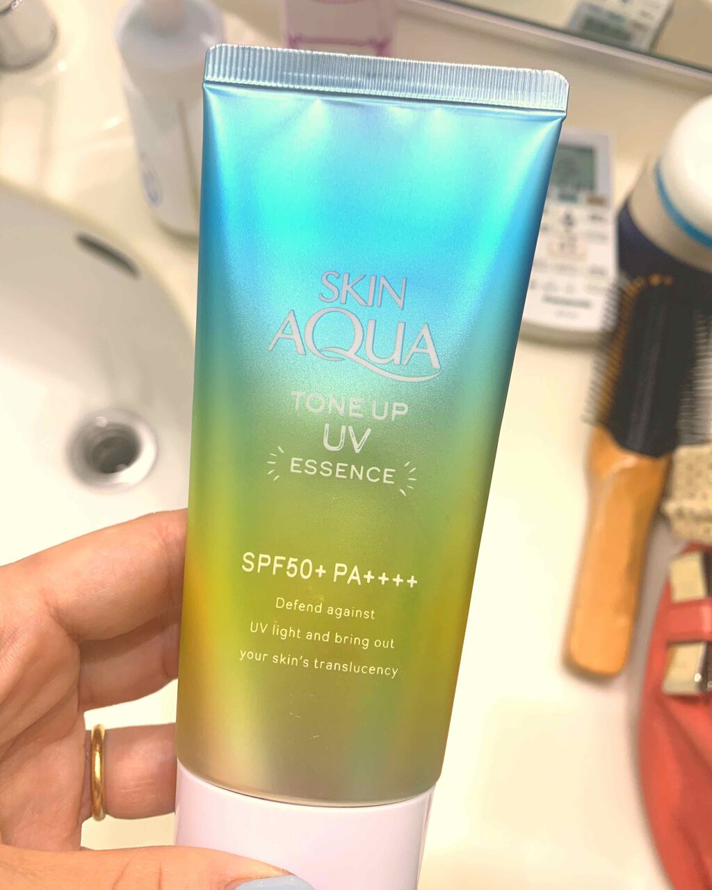 スキンアクア トーンアップUVエッセンス/スキンアクア/日焼け止めクリームを使ったクチコミ(1枚目)