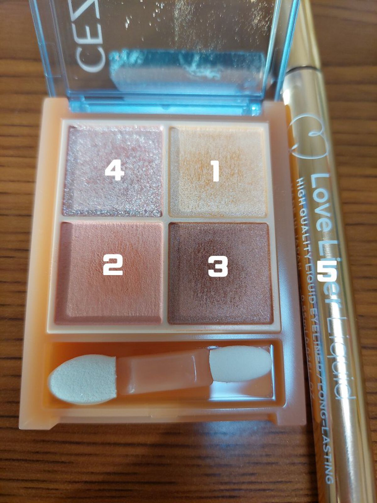 ベージュトーンアイシャドウ/CEZANNE/アイシャドウパレットを使ったクチコミ（2枚目）